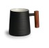 Becher mit Rosenholzgriff "Negra" - Porzellan